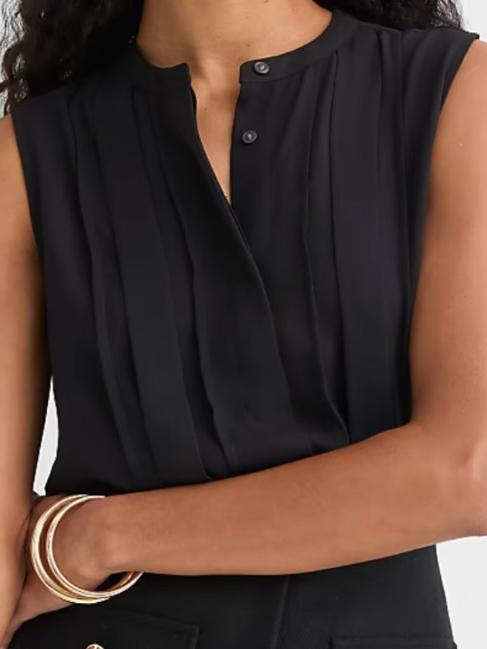 Pleated Shell Black Large